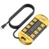 imageCCCEI Heavy Duty Power Strip Surge Protector Metal 8 Outlets Power Strip for Appliance Garage Shop Industrial Workbench 15 AMP Outlets Strip 10FT Extension Cord Set1