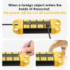 imageCCCEI 2 Outdoor Power Strips Weatherproof with 8 Plug Waterproof Extension Cord with Multiple Outlets Christmas Exterior Garden Yard Surge Protector 10FT YellowYellow