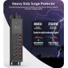imageCCCEI Heavy Duty Surge Protector Power Strip 20 Amp Individual Switches 6FT 12 Gauge Extension Cord with Multiple Outlets Kitchen Garage Shop Industrial Wall Mount Electric Extender BlackBlack