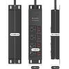 imageCCCEI Heavy Duty Surge Protector Power Strip 20 Amp Individual Switches 6FT 12 Gauge Extension Cord with Multiple Outlets Kitchen Garage Shop Industrial Wall Mount Electric Extender BlackBlack