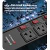 imageCCCEI Heavy Duty Surge Protector Power Strip 20 Amp Individual Switches 6FT 12 Gauge Extension Cord with Multiple Outlets Kitchen Garage Shop Industrial Wall Mount Electric Extender BlackBlack