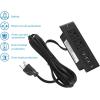 imageCCCEI Furniture Recessed Power Strip Black Desk Outlet with USB Ports in Conference Desktop Flush Mount Plug 10 ft Extension CordBlack