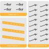 imageCCCEI 5 Modular Pegboard Strip Storage Metal Peg Slat Wall Mount for Garage Basement Garden Laundry Room Organization Flexible Tool Organizer for Rake Shovels Crafting Gifts for Men RedYellow