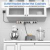 imageCCCEI Corner Mount Angle Power Strip Under Cabinet Heavy Duty 8 Outlets Power Strip 20Amp Metal Underneath Desk Plug Surge Protector Wall Mountable for Garage Shop Kitchen 15FT Extension Cord10FT
