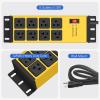 imageCCCEI 2PCS Heavy Duty Power Strip Surge Protector 20 AMP 8 Outlets 12 Gauge Shop Garage Metal Multiple Outlets 15 FT Extension Cord 515P Adapter High Amp 620R TSlot 20a for Appliance GreyYellow