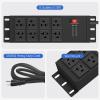 imageCCCEI 2PCS Heavy Duty Power Strip Surge Protector 20 AMP 8 Outlets 12 Gauge Shop Garage Metal Multiple Outlets 15 FT Extension Cord 515P Adapter High Amp 620R TSlot 20a for Appliance GreyBlack