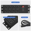 imageCCCEI 2PCS Heavy Duty Power Strip Surge Protector 20 AMP 8 Outlets 12 Gauge Shop Garage Metal Multiple Outlets 15 FT Extension Cord 515P Adapter High Amp 620R TSlot 20a for Appliance GreyBlack