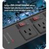 imageCCCEI 3 Outlet Heavy Duty Surge Protector Power Strip 20 Amp Individual Switches 12 Gauge Extension Cord Overload Ground Protection Garage Wall Mount Electric Extender 6FT SilverBlack