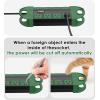 imageCCCEI GFCI Outdoor Power Strip Weatherproof with 8 AC Waterproof Extension Cord with Multiple Outlets Wall Mount Surge Protector Flat Plug Christmas Exterior Garden Yard 15FT GreenGreen