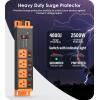 imageCCCEI Heavy Duty Surge Protector Power Strip 20 Amp Individual Switches 12FT 12 Gauge Extension Cord with Multiple Outlets Kitchen Garage Shop Industrial Wall Mount Electric Extender YellowCosmic Orange