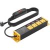 imageCCCEI Heavy Duty Surge Protector Power Strip 20 Amp Individual Switches Industrial GFCI Multiple Outlets Extender 12 Gauge 6 FT Extension Cord Yellow HighAmp 4 Plugs for Shop Garage KitchenYellow