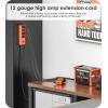 imageCCCEI Magnetic Heavy Duty Power Strip Surge Protector 20 AMP Individual Switches 12 Gauge Extension Cord with Multiple Outlets Garage Industrial Wall Mount Electric Extender 4FT OrangeCosmic Orange
