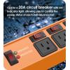 imageCCCEI Magnetic Heavy Duty Power Strip Surge Protector 20 AMP Individual Switches 12 Gauge Extension Cord with Multiple Outlets Garage Industrial Wall Mount Electric Extender 4FT OrangeCosmic Orange